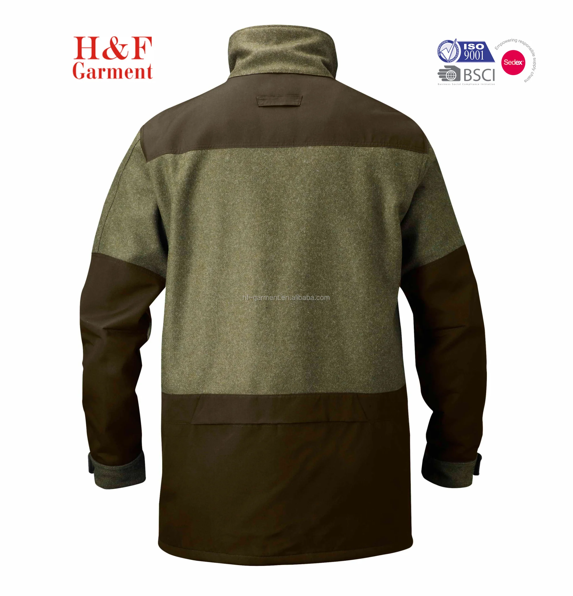 2018 European hunting jackets water resistance hiking jacket wool fabric