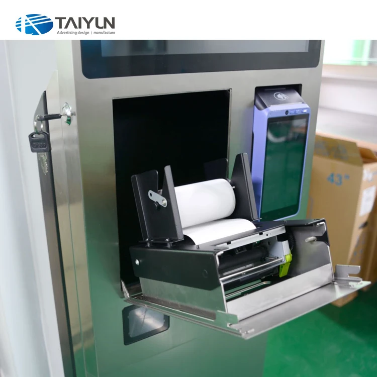 24 inch Android system self- service touchscreen payment kiosks for chain restaurant