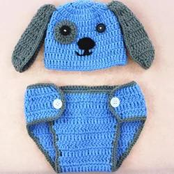 Newborn Baby Crochet Knitted Photo Photography Props Lovely Winter Baby Hat And Pants Set Outfits Baby Photo Shoot Props Costume