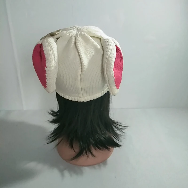 Factory price cute children knitted hats funny hats with long animal ear