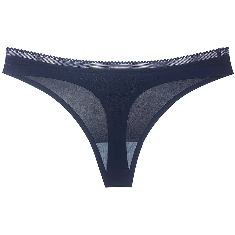 Wholesale Sports Cool Ice Low Waist Sexy Seamless One Piece Thong Panties