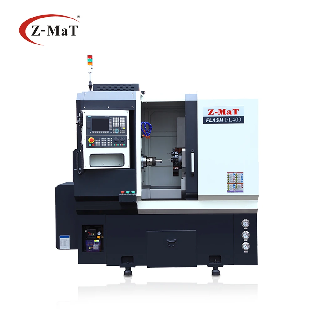 Turning Lathe FL400 Linear Motion Guide Way Cnc Mini Metal Flat Bed Lathe Automatic Horizontal Medium Duty with Live Tooling 260