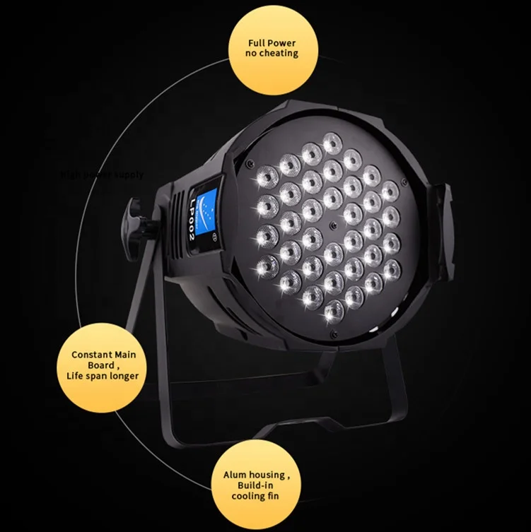 Светодиодный сценический светильник Big Dipper LP002 36 светодиодов 3 Вт полноцветный в 1 для вечеринки свадьбы дискотеки представлений бара мероприятий танцев