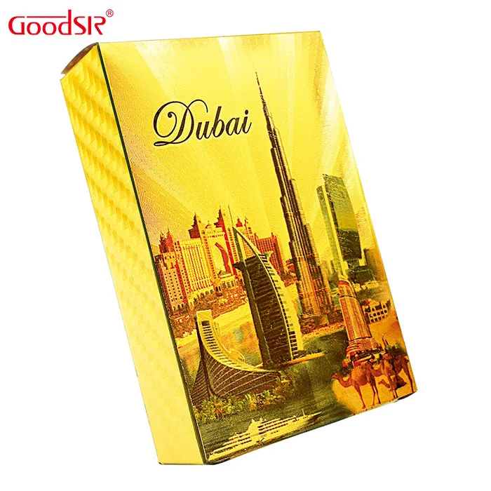 GS-18117 24k Gold Foil Playing Card Dubai PET Customized Poker Cards