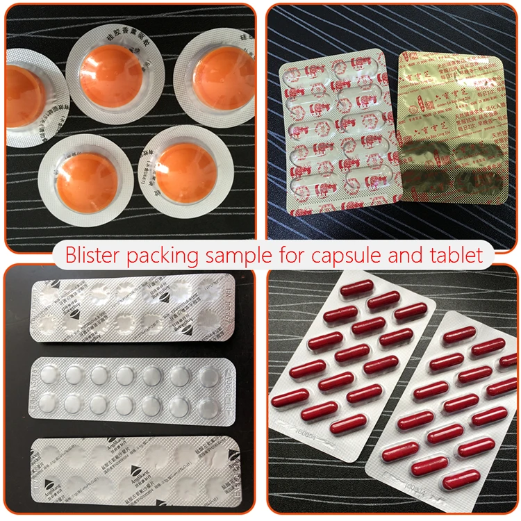 Automatic small pharmaceutical packing machine for tablet capsule gummy chocolate candy hot sealing blister packing machine