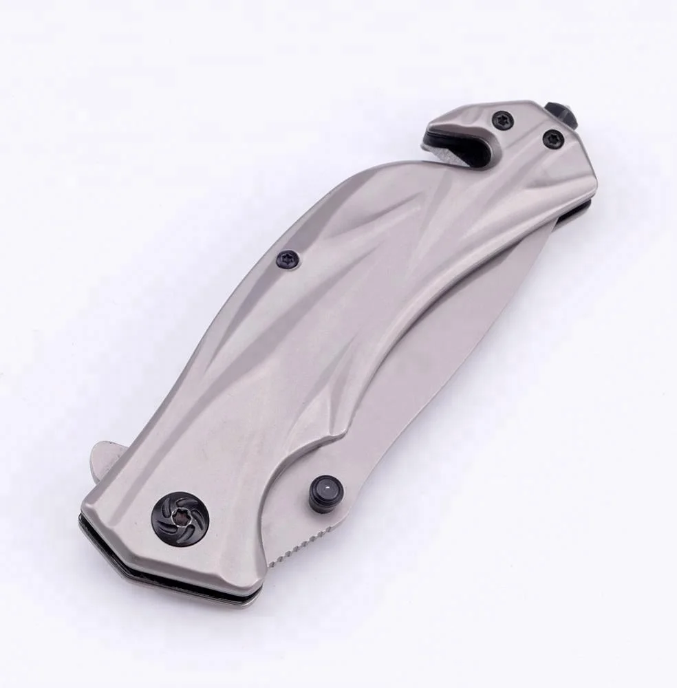 Stainless steel blade and plastic handle titanium Coating Pocket Knife