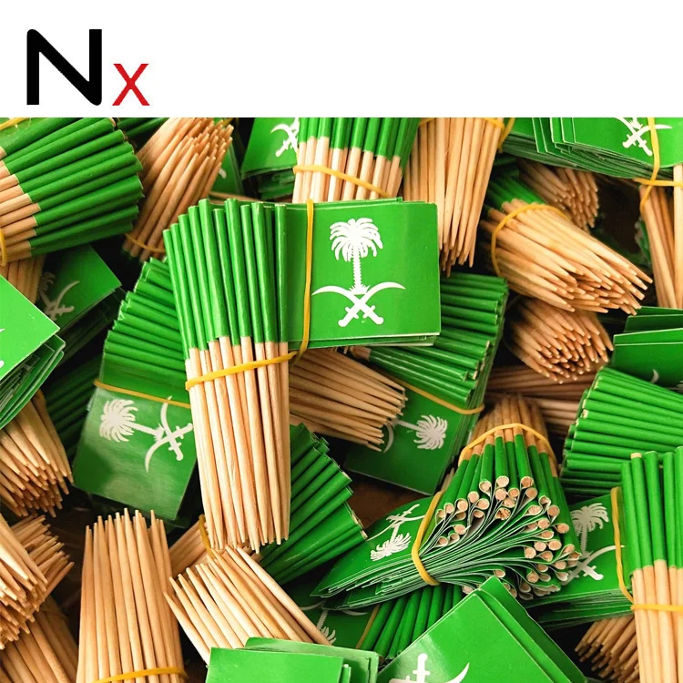
cheap uae Saudi Arabia custom design toothpicks national flag 