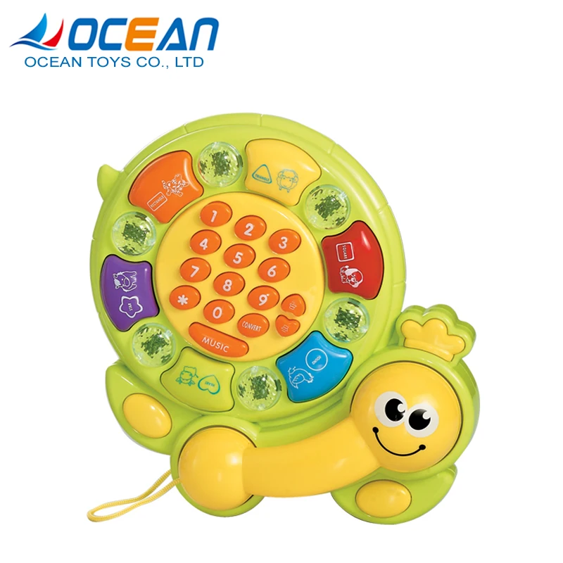Early learning touch lovely lighted tortoise mini baby phone toy with music (60436982741)