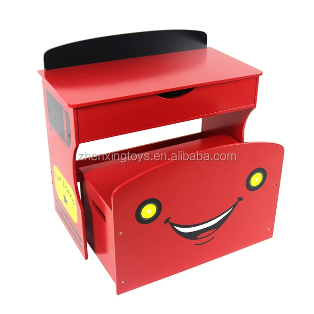 Wooden kids vanity with mirror children dressing table