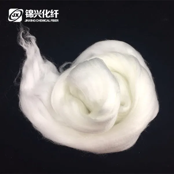 Polyamide nylon 6 staple fiber tops 3D*88mm semi-dull raw white virgin for wool yarn spinning