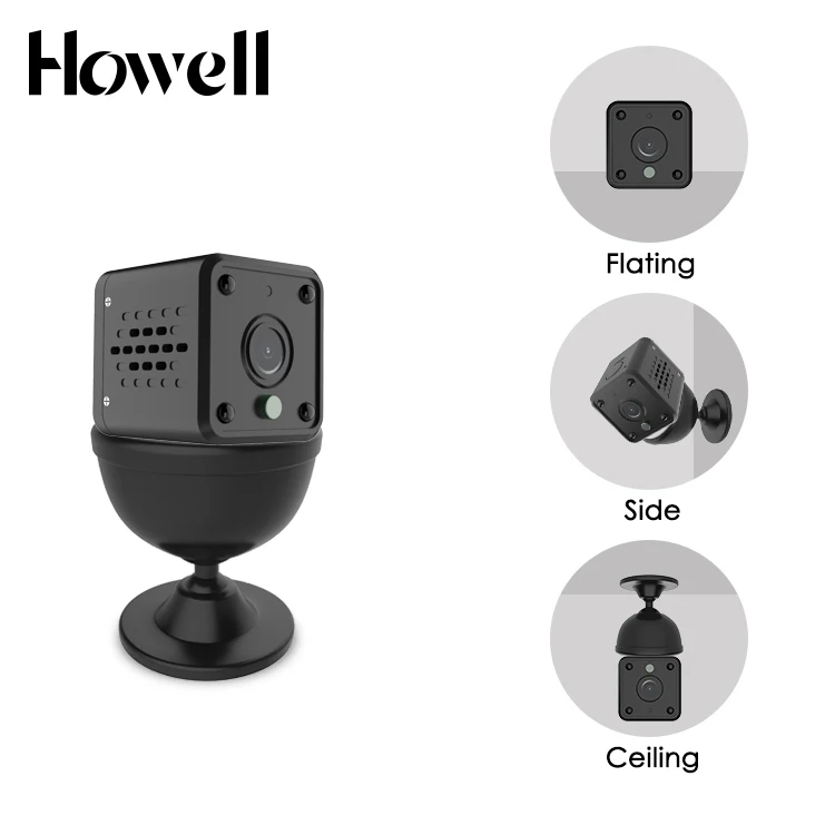 
Howell WJ01 Battery Powered Mini Wireless Cameras Support 64G Micro SD Sard Sattery Mini size Hidden WiFi IP Camera 