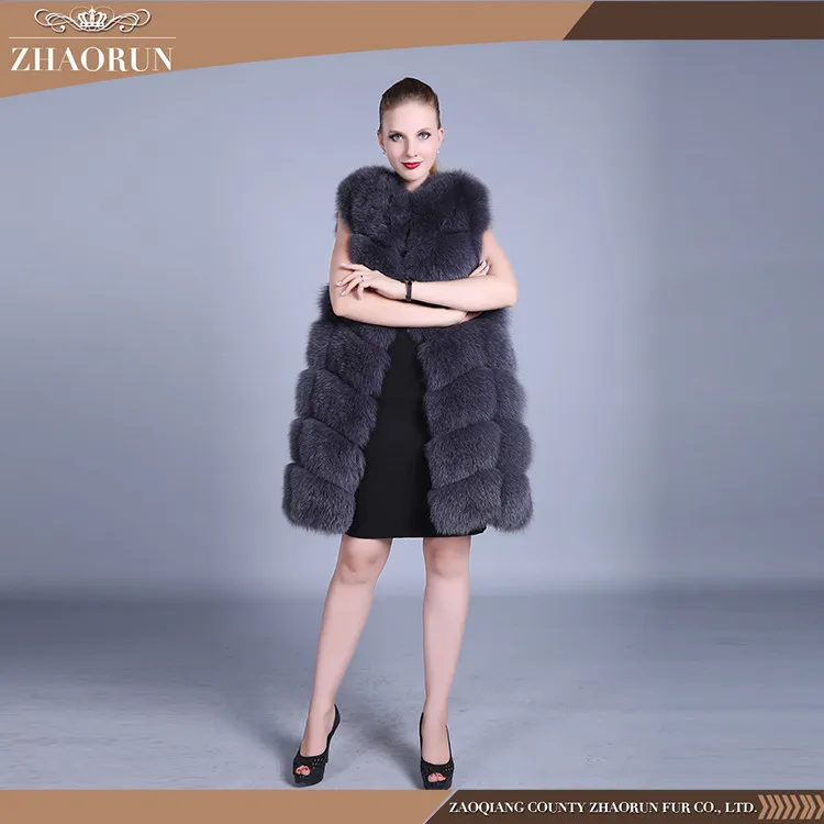 Wholesale China Fox Fur Vest / Winter Fur Hooded Gilet
