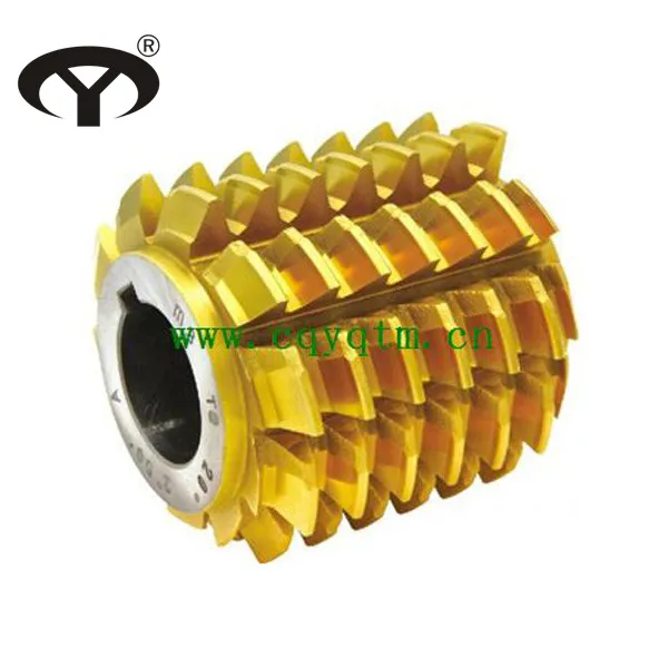 HSS M2 module pre-shaving gear hobbing cutter with TIN coating