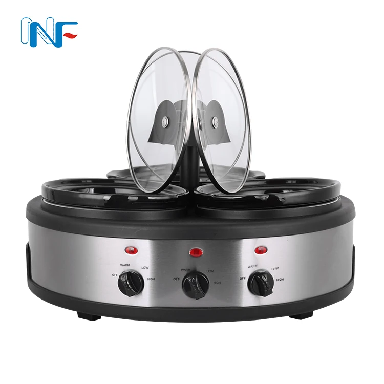 Заводская поставка 2.4qt Smart Pot Multi буфетный сервер для отелей керамическая Тройная