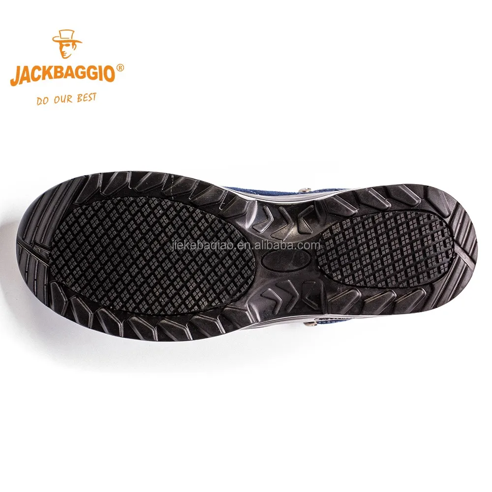 suede leather ankle blue super anti-slip resistant PU+rubber SRC men outdoor safety boots with steel toe