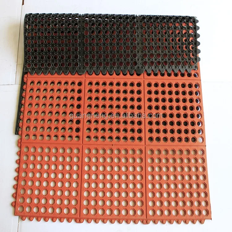 Bathroom antislip Interlocking Rubber Floor Mat /Non-Skid Rubber Mat /Oil Resistance Hotel Rubber Mat