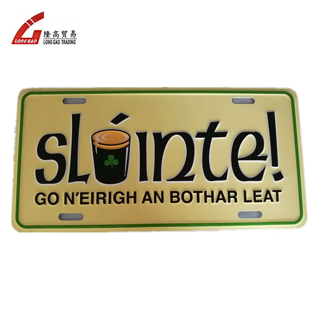 wholesale custom embossed car logo number license plate blank