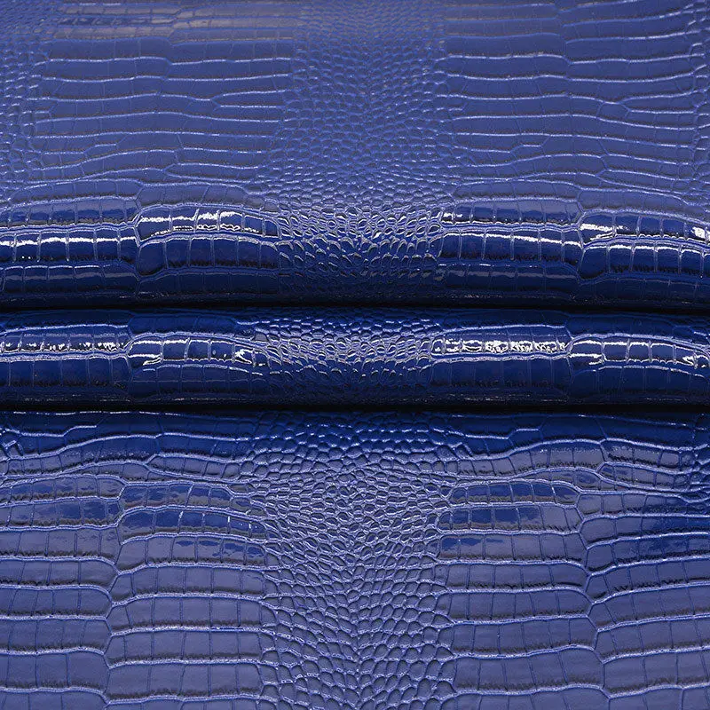 Crocodile Grain Synthetic Leatherette Black Faux PU Leather Upholstery Fabric PVC  foam Leather farics sponge leather