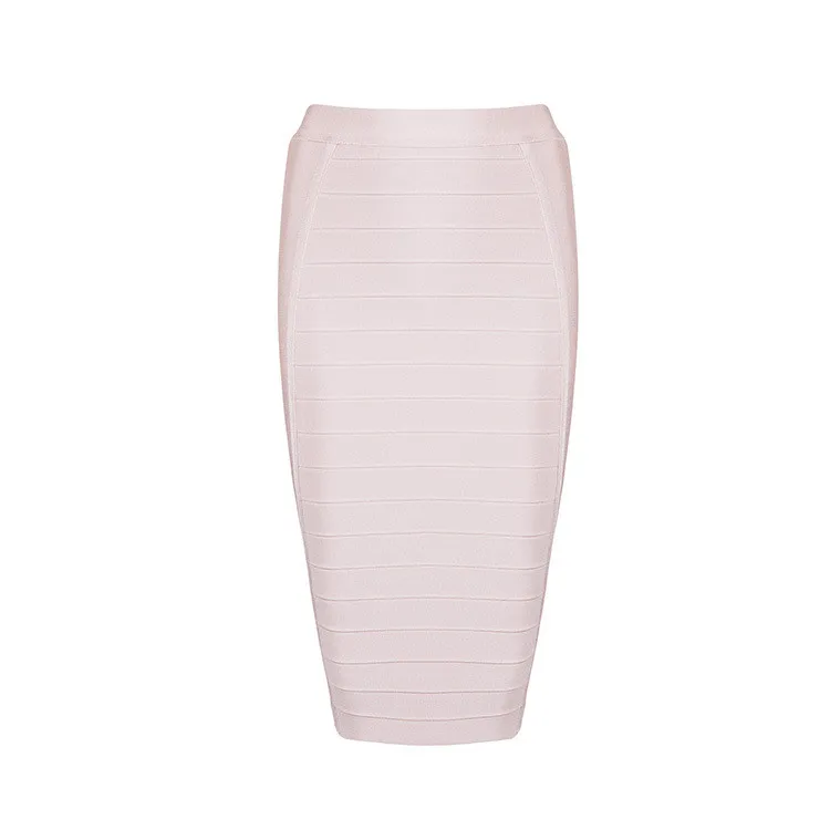 Elastic Women Knee Length Slim Over Hip Bandage Pencil Skirts Sexy Mini saia faldas