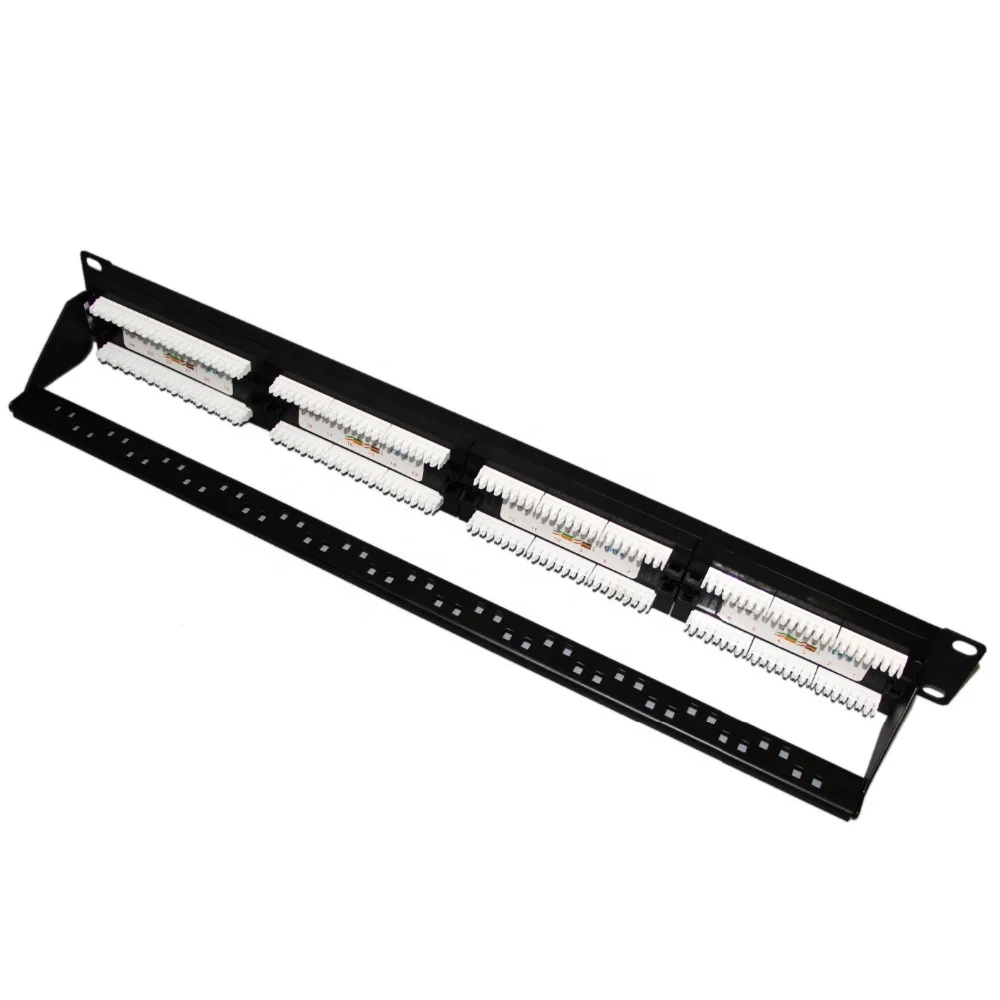 Made in China Management 1U 19 Inch Full loaded 24 Port patch panel cat 6