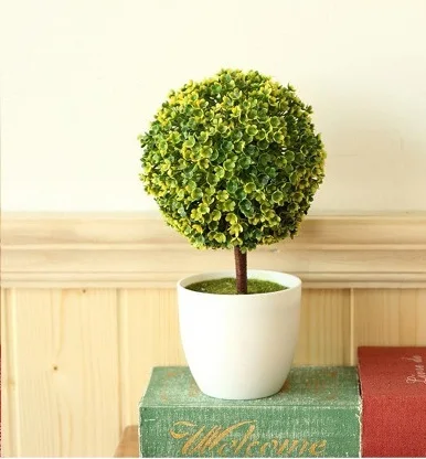 
Украшение для дома и дома, модное искусственное растение, Зеленый Бонсай 