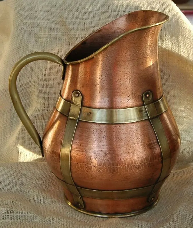 
French Brass Lined Pitcher 