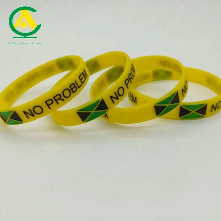 Силиконовый материал ювелирные изделия из Ямайки флаг браслет для японских сувениров