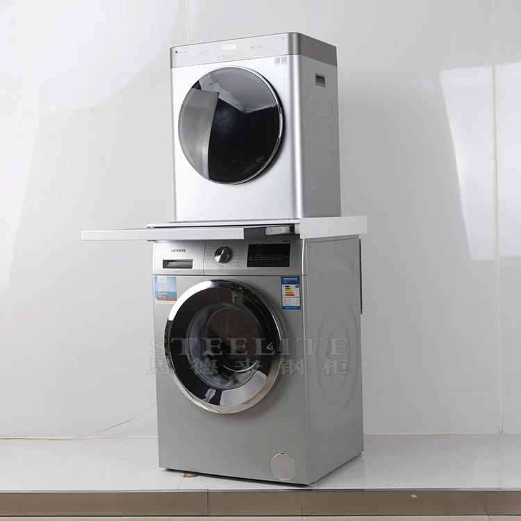 Europe Design Stacking Kit For Washing Machine Dryer With Pull Out Organiser Shelf