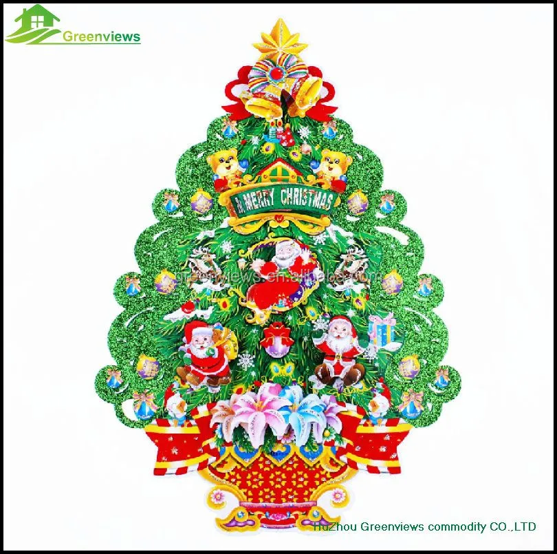 
Holiday christmas tree stickers CHRISTMAS TREE Window Stickers Christmas Tree Wall Decoration Stickers 