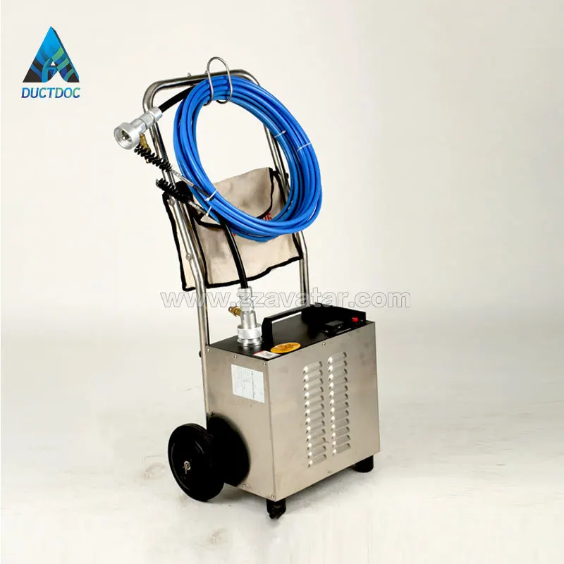 Portable metal pipe unblocking machine, heat exchanger chiller condenser cleaning machine