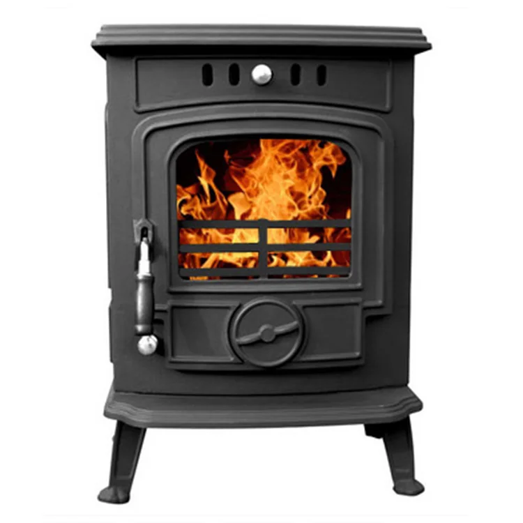 Smaller Cast Iron Glass Window Secondary Burn Wood Coal Burning Stoves Top Or Rear Flue