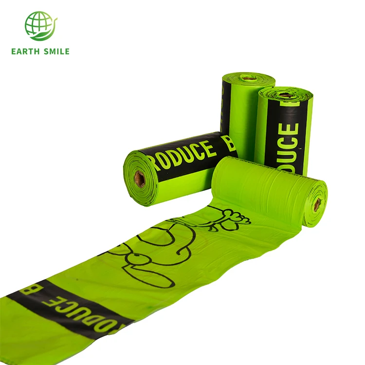 
BPI EN13432 Pet Trash Bag Custom Logo Poop Bags Corn Starch Biodegradable Dog Poop Bag Compostable 