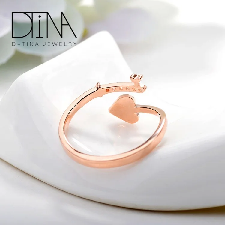  DTINA Открытое кольцо из серебра 925 пробы в форме