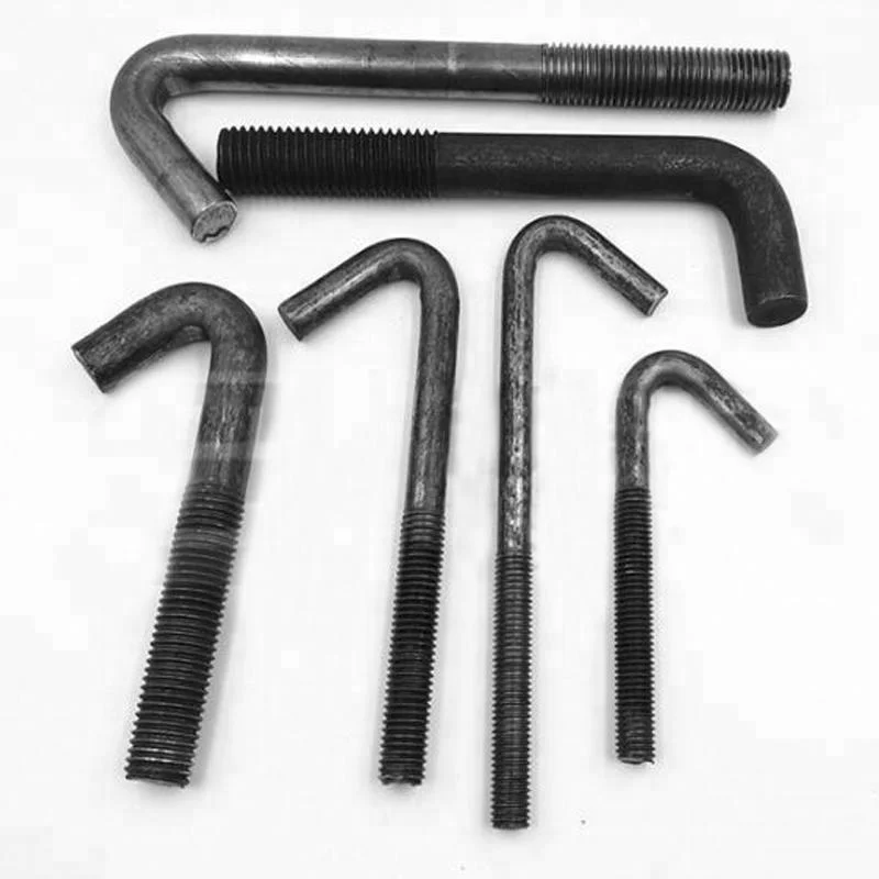 Grade 8.8 Professional Concrete Fixing Black Oxide Zinc Plated J Anchor Bolt