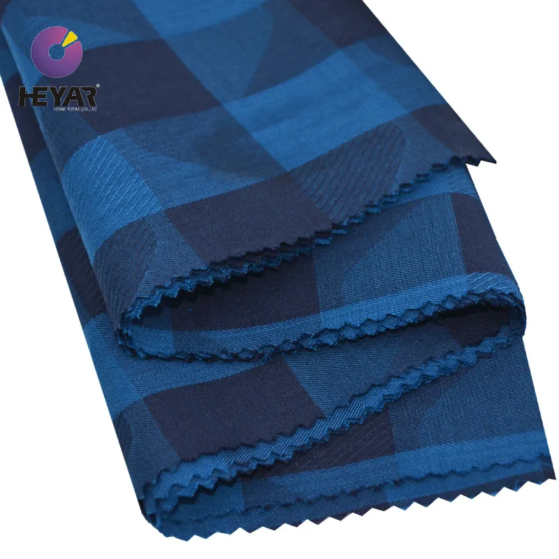 50% lyocell 50% cotton yarn dyed jacquard fabric