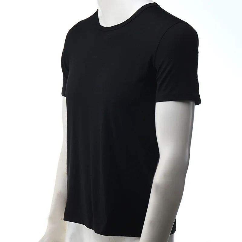 china factory direct clothing 95 cotton 5 spandex t-shirts without collar plain black t shirts wholesale custom quality online