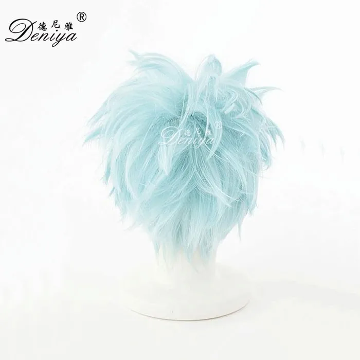 
Light blue naruto cosplay anime wig short cosplay boys wig 