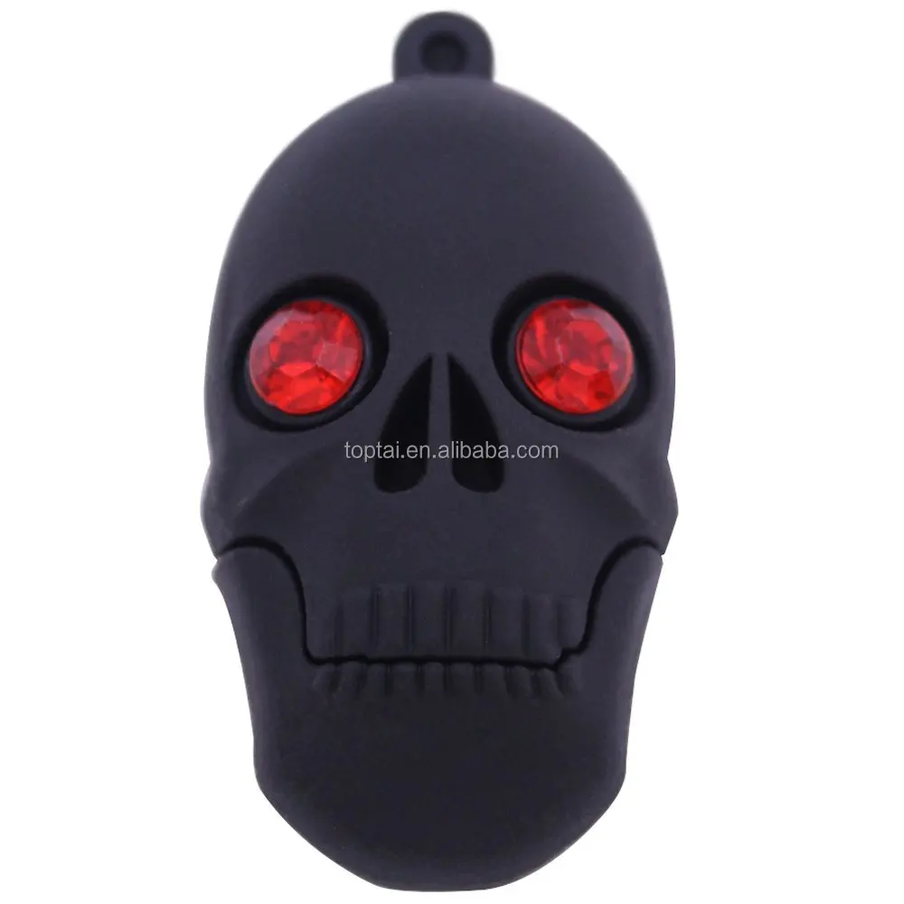 USB-флеш-накопитель 8 ГБ, ПВХ, резиновый, с черепом