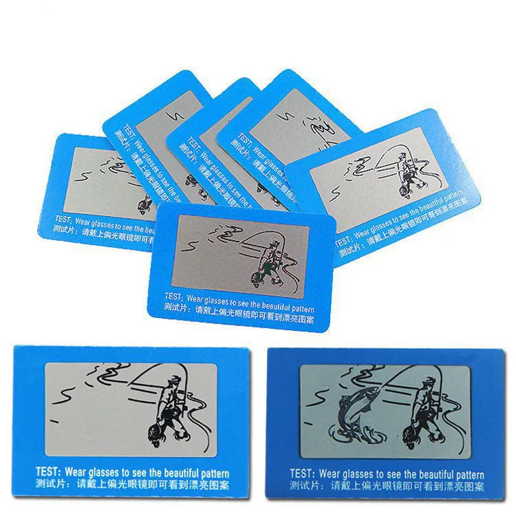 
Wholesale polarized paper card glasses test fishing pattern sunglasses accessories polarized test cards 