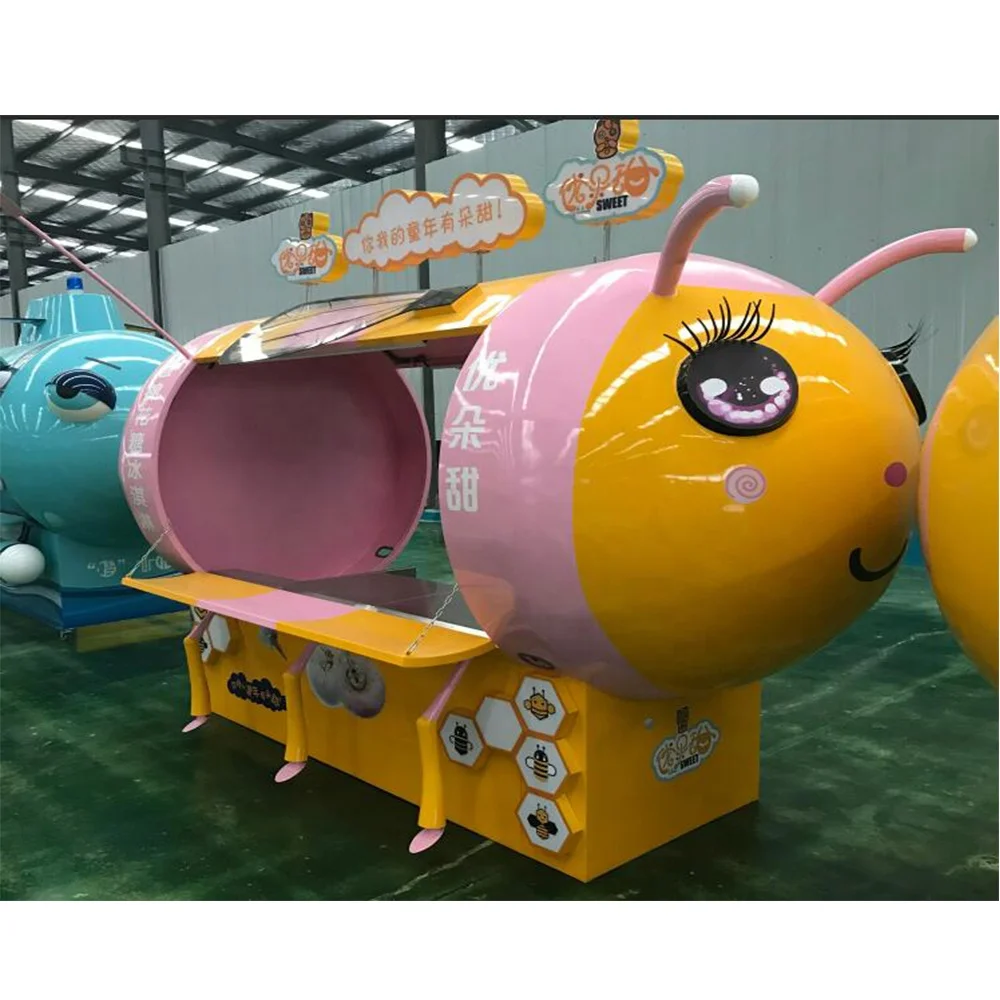 2019 latest arrival food truck dealers ice cream kiosk mobile food carts for sale