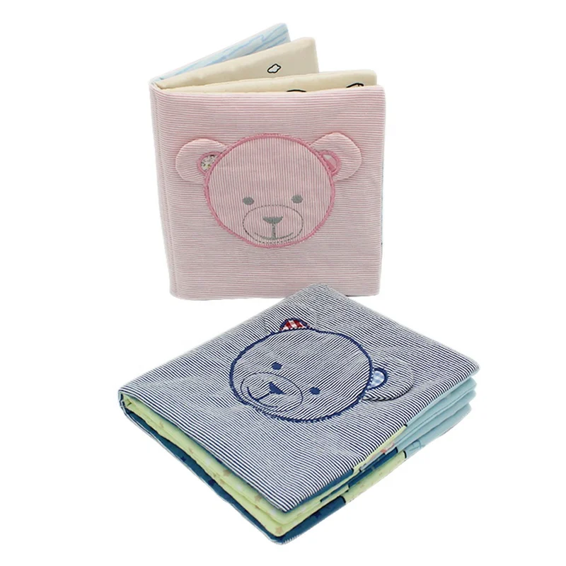 Ready to ship Blue Baby teething toy soft animal cloth book baby  education toys fabric book