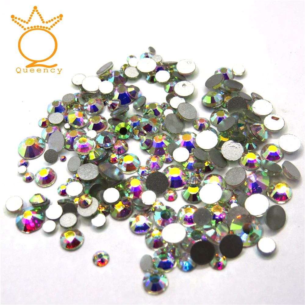 
Queency stones and crystals rhinestones for craft ss6 AB COLOR Non-hot fix crystals rhinestone 