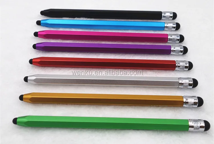Aluminum Body Silicone Nib Touch Pen Conductive Rubber Tip Stylus Pen for Touch Screens for Ipad