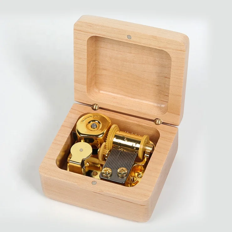 Wooden Music Box with Popular and Classical Music
