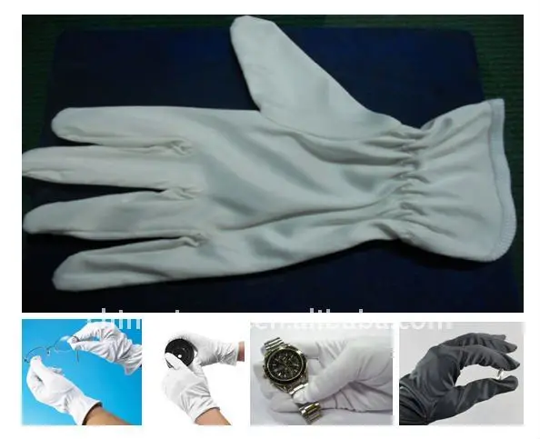 
dongguan microfiber gloves for rolex watch/jewelry display 