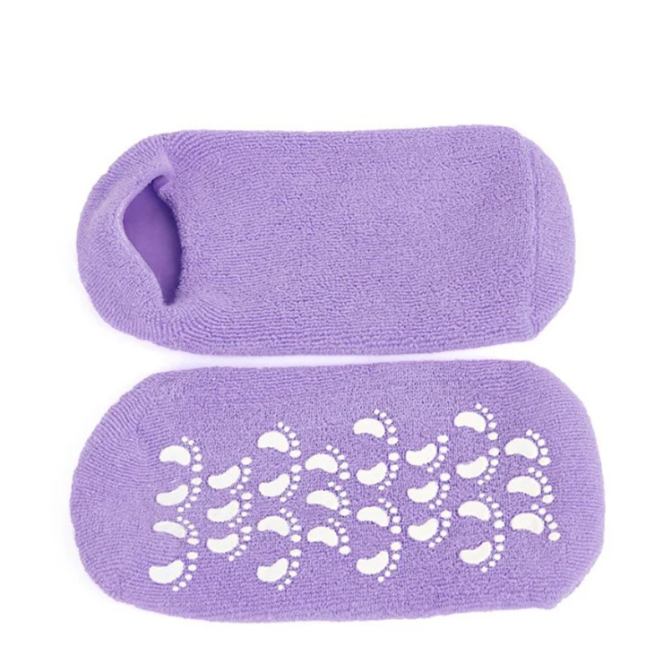 Colorful Foot Spa Gel Socks Moisturizing Spa Socks for Dry Feet
