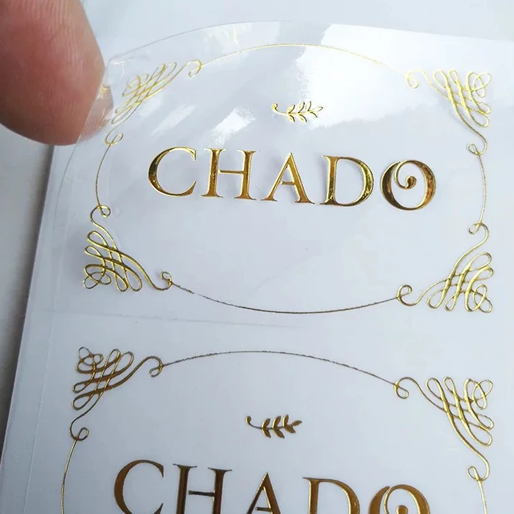 Custom adhesive label stickers clear transparent sticker