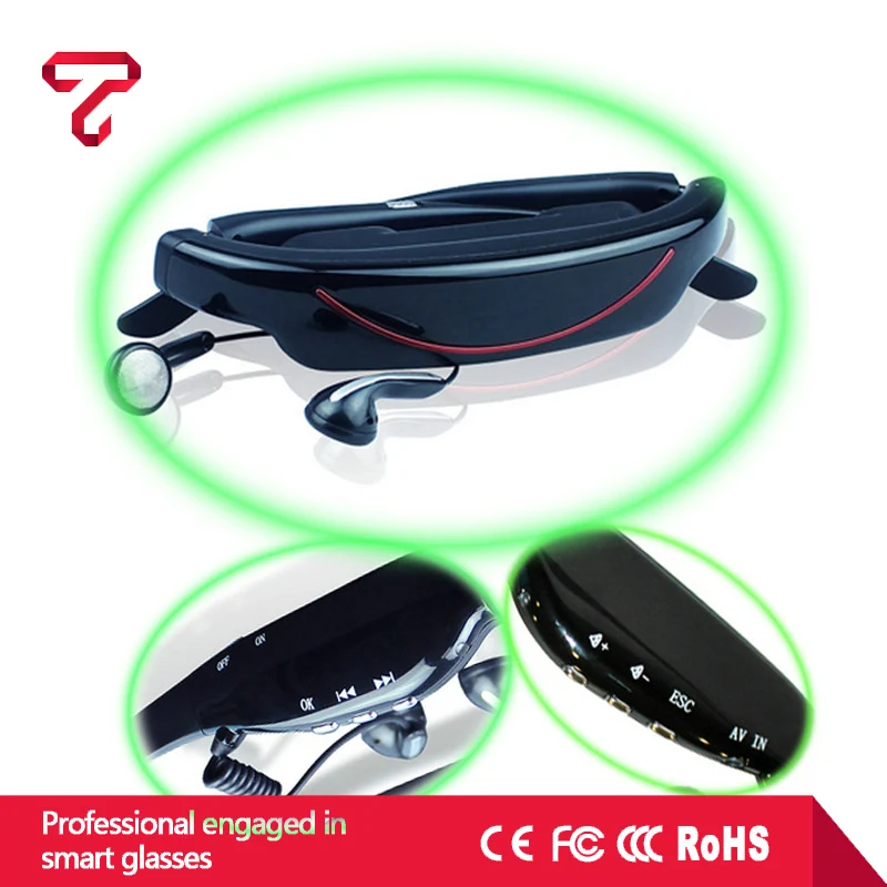 
72 Inch mobile theatre video glasses for TV-box, UAV and PSP 