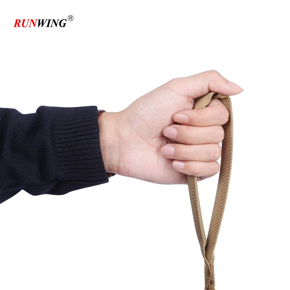 Double Handle Nylon Tactical Dog Leash, Swivel Carabiner Clip Dog Lead, Heavy Duty Bungee Leash for Dogs Leading Training