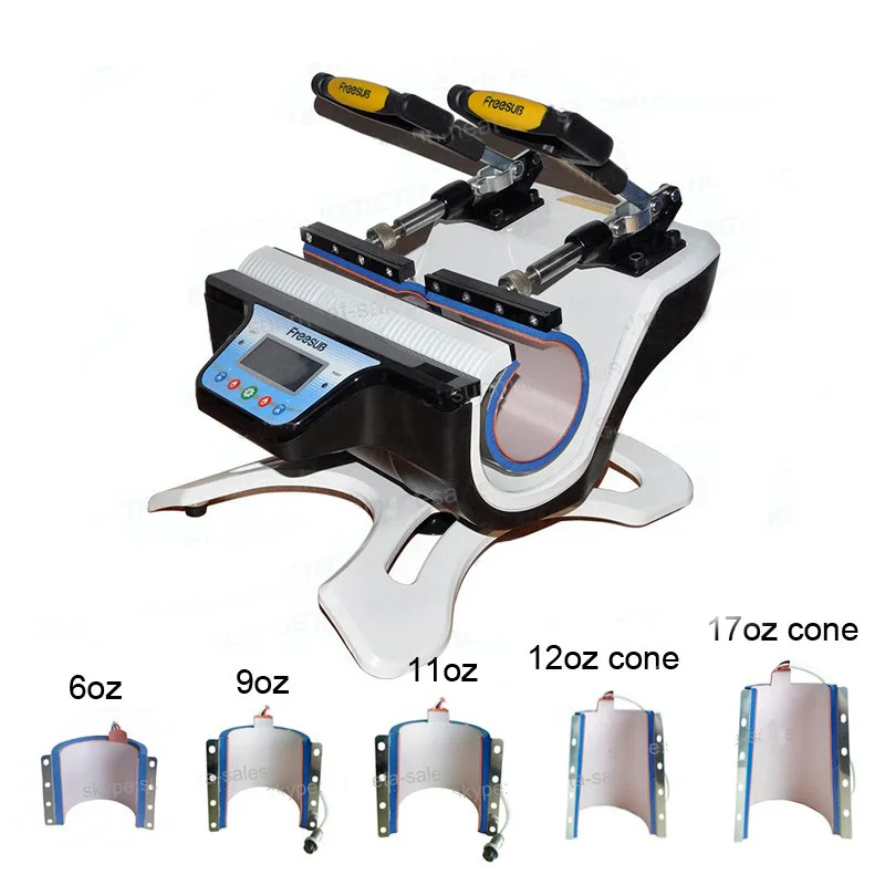 
Freesub double station 5 in 1 coffee cup heat press machine magic mug printing machine ST-210 